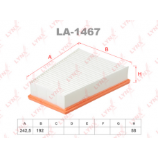 LA-1467 LYNXauto Повітряний фільтр