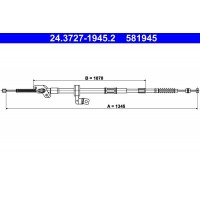 24.3727-1945.2 ATE Тросик, cтояночный тормоз
