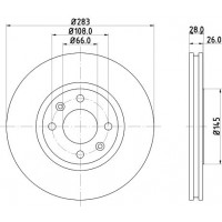 8DD 355 105-051 HELLA Гальмівний диск