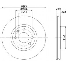 8DD 355 105-051 HELLA Гальмівний диск