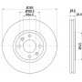8DD 355 105-051 HELLA PAGID Гальмівний диск