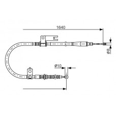 1 987 482 154 BOSCH Тросик, cтояночный тормоз