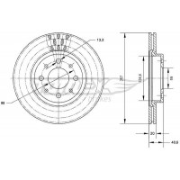TX 70-42 TOMEX Brakes Гальмівний диск