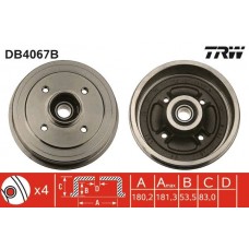 DB4067B TRW Гальмівний барабан