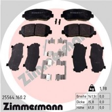25564.160.2 ZIMMERMANN Комплект гальмівних колодок дисковий гальм