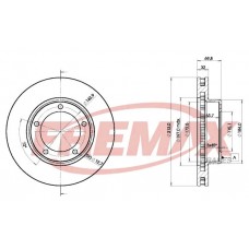 BD-1265 FREMAX Гальмівний диск