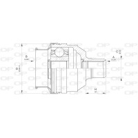 CVJ5591.20 OPEN PARTS Шарнирный комплект, Привідний вал