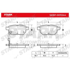 SKBP-0011244 Stark Комплект гальмівних колодок дисковий гальм