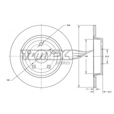 TX 73-94 TOMEX Brakes Гальмівний диск