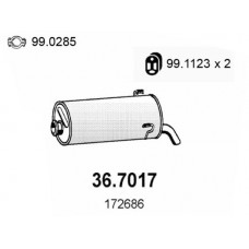 36.7017 ASSO Глушник вихлопних газів кінцевий