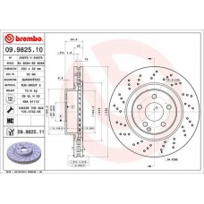 09.9825.11 BREMBO Гальмівний диск