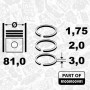 R1009100VR1 ET ENGINETEAM Комплект поршневих кілець