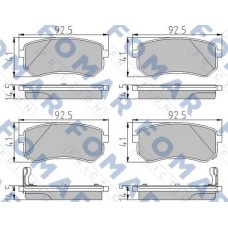 FO 927681 FOMAR Friction Комплект гальмівних колодок дисковий гальм