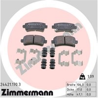 24421.170.3 ZIMMERMANN Комплект гальмівних колодок дисковий гальм