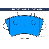 B1.G102-0624.2 GALFER Комплект гальмівних колодок дисковий гальм