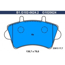 B1.G102-0624.2 GALFER Комплект гальмівних колодок дисковий гальм