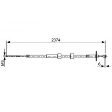 1 987 482 499 BOSCH Тросик, cтояночный тормоз