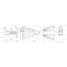 DRS6151.00 OPEN PARTS Привідний вал