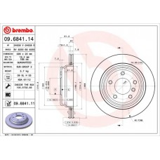 09.6841.11 BREMBO Гальмівний диск