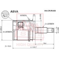 HN-CRVRA50 ASVA Шарнирный комплект, Привідний вал