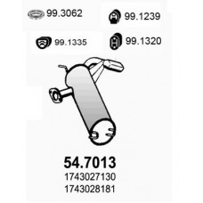 54.7013 ASSO Глушник вихлопних газів кінцевий
