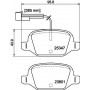 8DB 355 019-631 HELLA Комплект гальмівних колодок, дискове гальмо