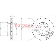 6110151 METZGER Гальмівний диск