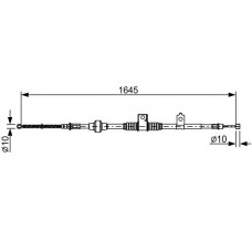 1 987 482 517 BOSCH Тросик, cтояночный тормоз