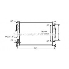 AIA2122 AVA QUALITY COOLING Радіатор охолодження двигуна