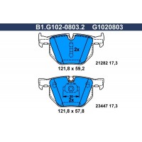 B1.G102-0803.2 GALFER КомплеК т гальмівних колодок, дискове гальмо