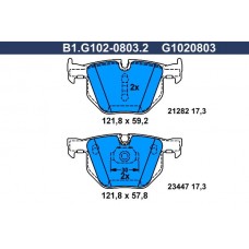 B1.G102-0803.2 GALFER КомплеК т гальмівних колодок, дискове гальмо