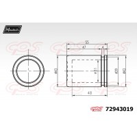 72943019 MAXTECH Поршень корпус скоби гальма