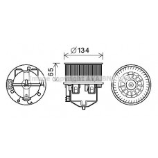 AU8221 AVA QUALITY COOLING Вентилятор салону