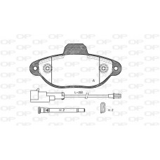 BPA0414.22 OPEN PARTS Комплект гальмівних колодок дисковий гальм