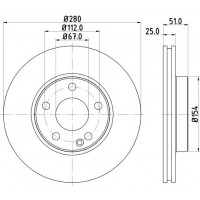 8DD 355 119-601 HELLA PAGID Гальмівний диск