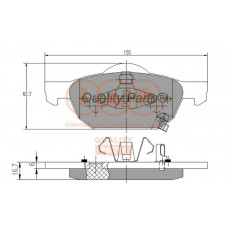704-06044 IAP QUALITY PARTS КомплеК т гальмівних колодок, дискове гальмо