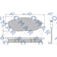FO 923781 FOMAR Friction Комплект гальмівних колодок дисковий гальм