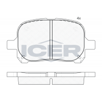 181632-399 ICER Комплект гальмівних колодок дисковий гальм