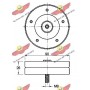 03.81321 AUTOKIT Паразитный / ведущий ролик, Поліклиновий ремінь
