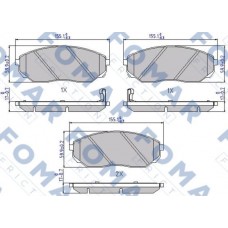 FO 931881 FOMAR Friction Комплект гальмівних колодок дисковий гальм