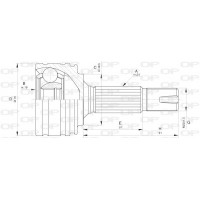 CVJ5616.10 OPEN PARTS Шарнирный комплект, Привідний вал
