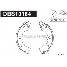 DBS10184 DANAHER Комплект гальмівних колодок