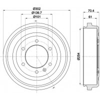 MBD390 MINTEX Гальмівний барабан