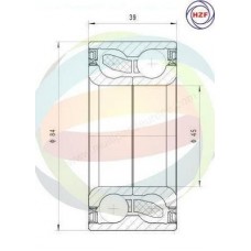 70-140017 MULTIPARTS Комплект підшипника ступиці колеса