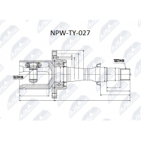 NPW-TY-027 NTY Шарнирный комплект, Привідний вал