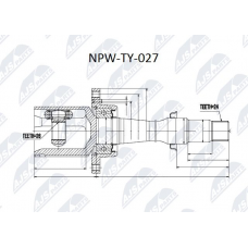NPW-TY-027 NTY Шарнирный комплект, Привідний вал