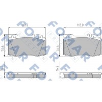 FO 906681 FOMAR Friction Комплект гальмівних колодок дисковий гальм