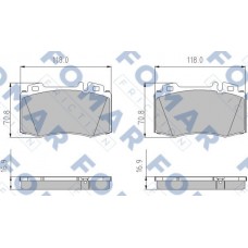 FO 906681 FOMAR Friction Комплект гальмівних колодок дисковий гальм