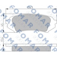FO 813781 FOMAR Friction Комплект гальмівних колодок дисковий гальм