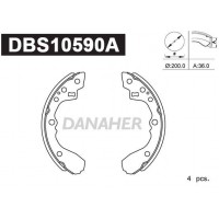 DBS10590A DANAHER Комплект гальмівних колодок